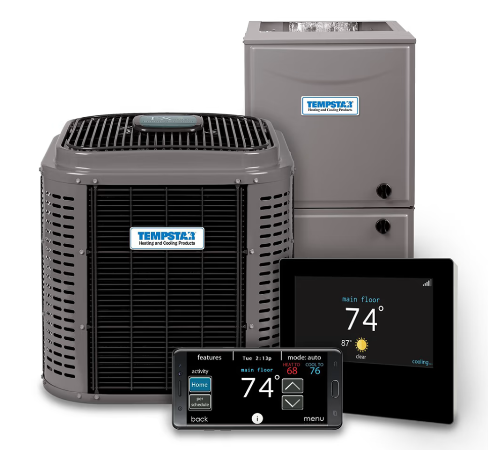 Tempstar HVAC Equipment Tempstar HVAC products - condenser, air handler, and thermostats