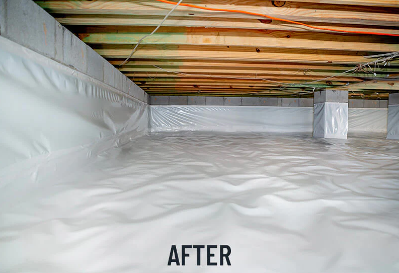 Finished crawlspace encapsulation